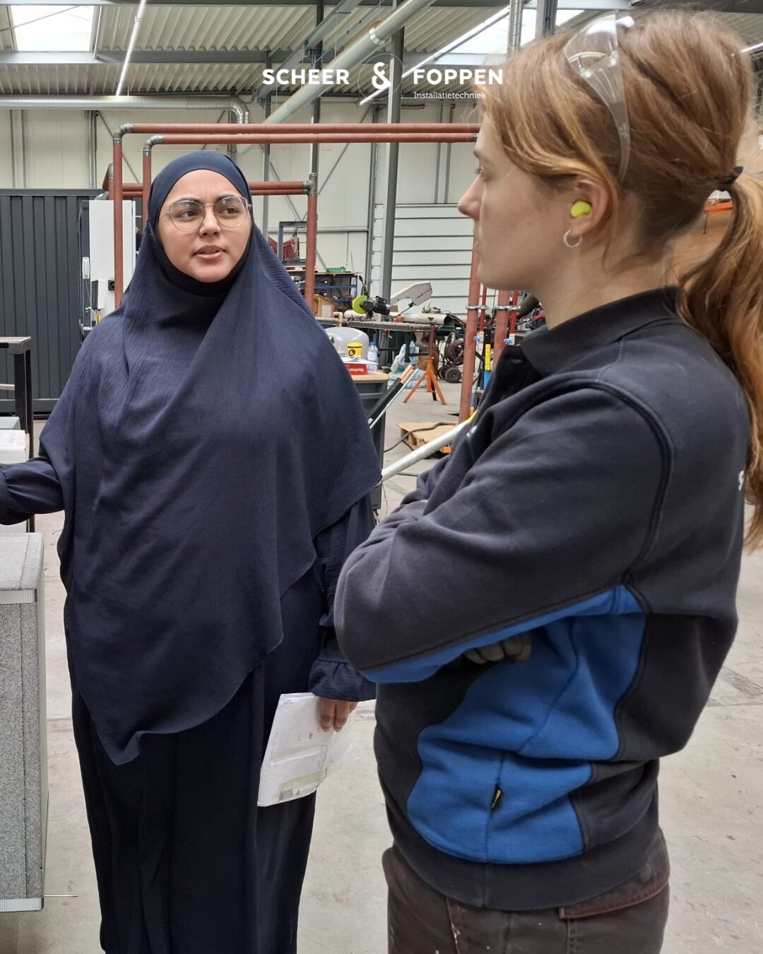 Afbeelding vrouwen in de techniek bij Scheer en Foppen installatietechniek