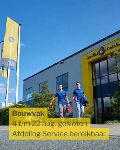 Bouwvak: we zijn gesloten van 4-22 augustus
