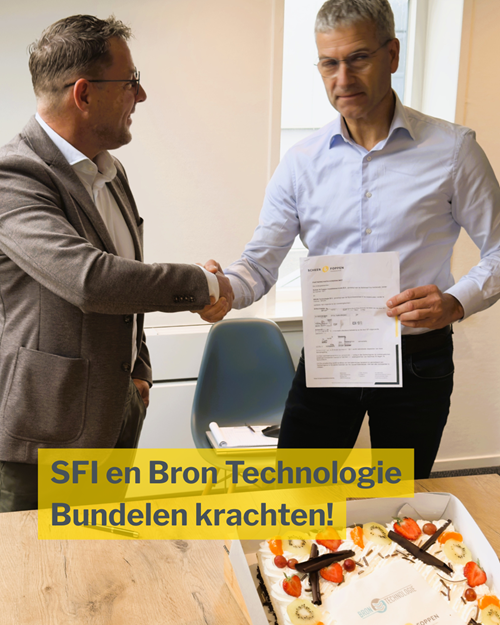 Afbeelding handshake overeenkomst sfi en bron technologie